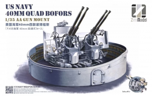 Zimi Model ZM53001 US Navy 40mm Quad Bofors AA gun mount - Trade Edition 1/35