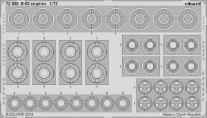 Eduard 72680 B-52G engines 1/72 MODELCOLLECT