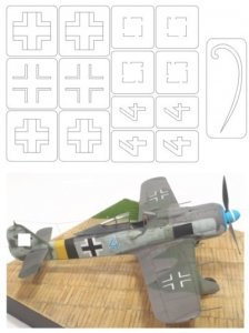Omask 34011 Fw 190 A-8 (for Eduard 82147, marking B) 1/48