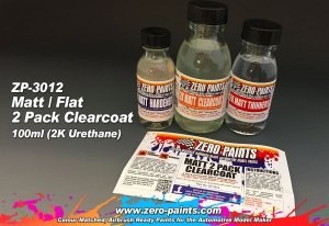 Zero Paints ZP-3012 MATT/ FLAT 2 Pack Clearcoat 100ml (2K Urethane)