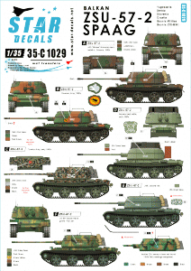 Star Decals 35-C1029 Yugoslavia (JNA), Serbia, Slovenia, Croatia, Bosnia Militia, Bosnia post war (OS-BiH) 1/35