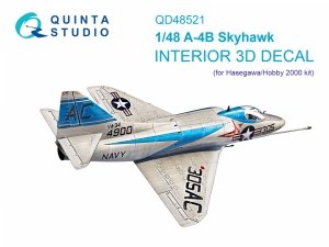 Quinta Studio QD48521 A-4B 3D-Printed & coloured Interior on decal paper (Hasegawa/Hobby2000) 1/48