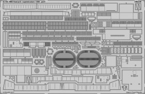 Eduard 53194 HMS Hood pt. 6 superstructure TRUMPETER 1/200