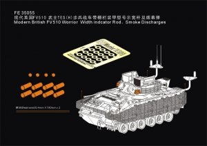 Voyager Model FE35055 Modern British FV510 Worrior Width indcator Rod、Smoke Discharges (For MENG SS-017) 1/35