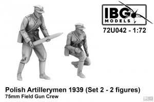 IBG 72U042 Polish Artillerymen - 75mm Field Gun Crew Set 2 (3d printed - 2 figures) 1/72