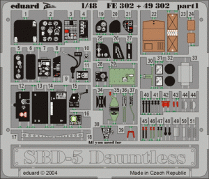 Eduard FE302 SBD-5 ACCURATE MINIATURES 1/48