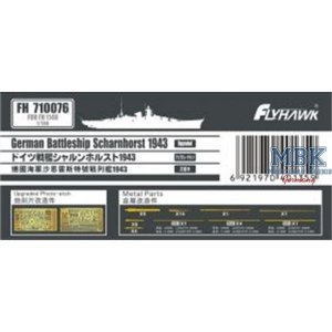 FlyHawk Model FH710076 German Battlecruiser Scharnhorst 1943 PE Sheets 1/700