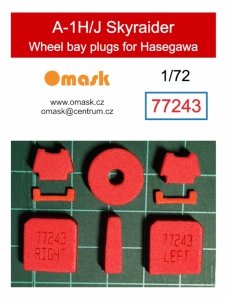 Omask 77243 A-1H/J Skyraider wheel bay plugs (for Hasegawa/Hobby 2000) 1/72