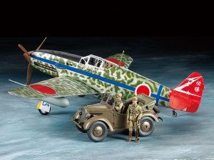 Tamiya 25203 Kawasaki Ki-61-Id Hien (Tony) & 4x4 Light Vehicle Kurogane Set 1/48