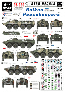 Star Decals 35-986 Balkan Peacekeepers #2 Russian BTR-80 1/35