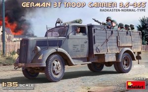Miniart 35453 German 3t Troop Carrier 3.6-36S Radkasten-Normal-Type 1/35