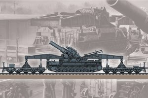 Hobby Boss 82961 German KARL-Geraet 040/041 on Railway Transport Carrier 1/72