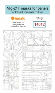 Omask 14012 Mig-21 F Masks for Panels (for Eduard) 1/48