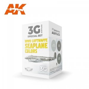 AK Interactive AK11721 WWII LUFTWAFFE SEAPLANE COLORS 3x17 ml