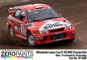 Zero Paints ZP-1486 Mitsubishi Lancer Evo VI WRC Passion Red Paint 60ml