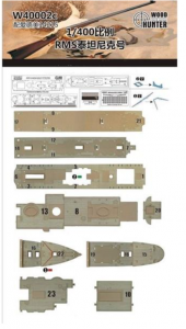 Wood Hunter W40002 Wood Deck RMS Titanic (for Academy) 1/400