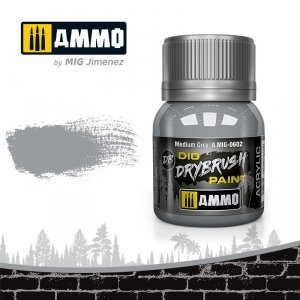 Ammo of Mig 0602 DRYBRUSH Medium Grey 40ml