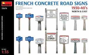 Miniart 35674 French Concrete Road Signs 1930-40’s. North & East 1/35