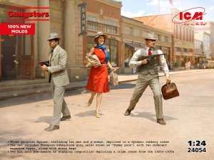 ICM 24054 Gangsters (3 figures - 2 male, 1 female) 1/24