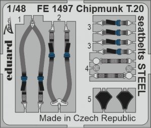 Eduard FE1497 Chipmunk T.20 Seatbelts STEEL AIRFIX 1/48