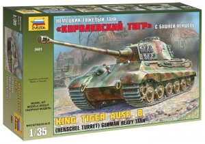 Zvezda 3601 KingTiger Aufs. B Henschel Turrent (1:35)