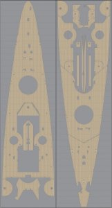 Pontos 35012WD1 DKM Scharnhorst Wooden Deck set Type 1 (1:350)