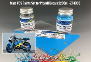 Zero Paints ZP-1385 Marc VDS Honda RC213V - Blue/Metallic Grey Paint Set 2x30ml