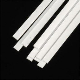 Plastruct 90725 PRĘT 0,5mm x 2,5mm - 250mm (Styrene White) / 10 szt.