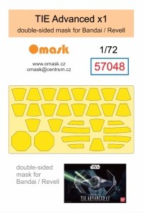 Omask 57048 TIE Advanced x1 double-sided mask (for Bandai/Revell) 1/72