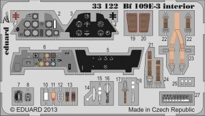 Eduard 33122 Bf 109E-3 interior S. A. 1/32 Cyber Hobby