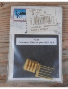 Aires 7024 German 20mm guns MG 151 1/72 