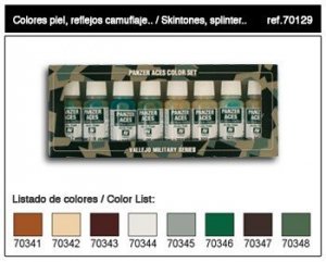 Vallejo PANZER ACES No6 (8 color set) (70129)