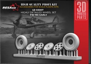 RESArm 48-03007 FW 190 VAR 2 - Wheels under load (3D resin printing) 1/48