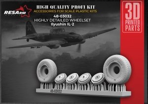 RESArm 48-03032 IL 2 - Wheels under load (3D resin printing) 1/48