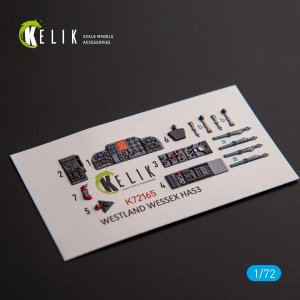Kelik K72165 Westland Wessex HAS.3 - interior 3D decals for Italeri kit (1/72)
