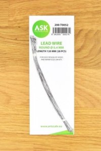 ASK T0052 Lead Wire  Round Ø 0,4 mm x 120 mm (28 pcs)
