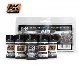 AK Interactive AK2037 Exhaust Stains Weathering Set (Air Series)