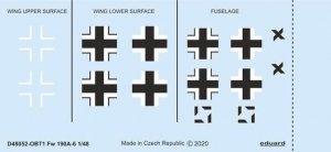 Eduard D48052 Fw 190A-6 national insignia 1/48 for EDUARD