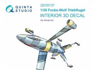 Quinta Studio QD35137 FW Triebflugel 3D-Printed coloured Interior on decal paper (Miniart) 1/35