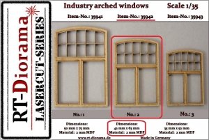 RT-Diorama 35942 Industry arched windows No.: 2 (3 pcs) 1/35