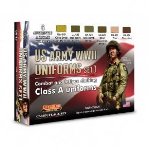 Lifecolor CS17 Acrylic paint set American Uniforms Set 1 6x22ml