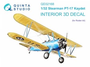 Quinta Studio QD32168 Pt-17 Kaydet 3D-Printed coloured Interior on decal paper (Roden) 1/32