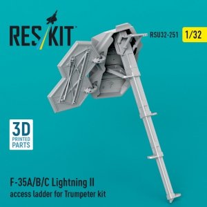 RESKIT RSU32-0251 F-35A/B/C Lightning II access ladder for Trumpeter kit (3D Printed) (1/32)