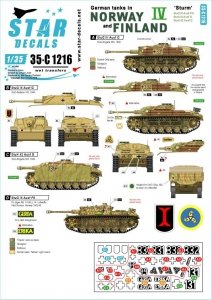 Star Decals 35-C1216 German tanks in Norway & Finland # IV 1/35