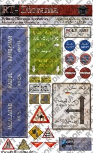 RT-Diorama 35730 Printed Accessories: Afgahnian road signs Set No.1 1/35