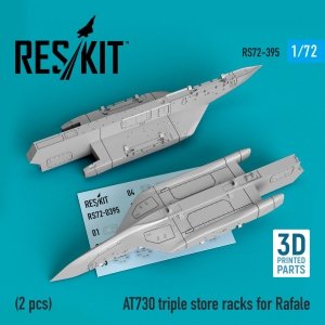 RESKIT RS72-0395 AT730 TRIPLE STORE RACKS FOR RAFALE (2 PCS) (3D PRINTED) 1/72