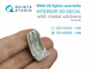 Quinta Studio QR+48089 WWII US seat belts (with metal buckles) (All kits) 1/48