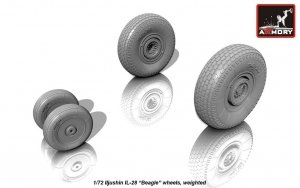 Armory Models AW72040 Iljushin IL-28 Beagle wheels, weighted 1/72