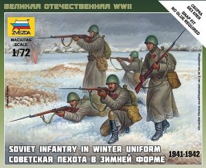  Zvezda 6197 Soviet Infantry (winter uniform, 1941-1942 ) 1/72