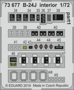 Eduard 73677 B-24J interior HASEGAWA 1/72